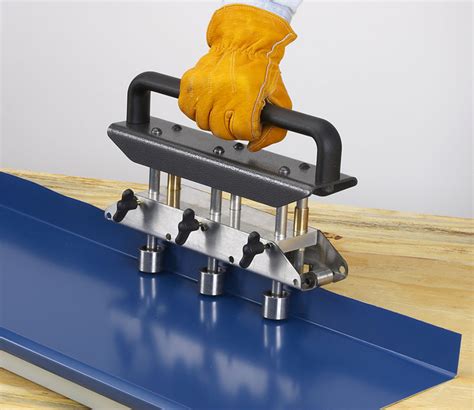 sheet metal edge rolling hand tool|hand held sheet metal roller.